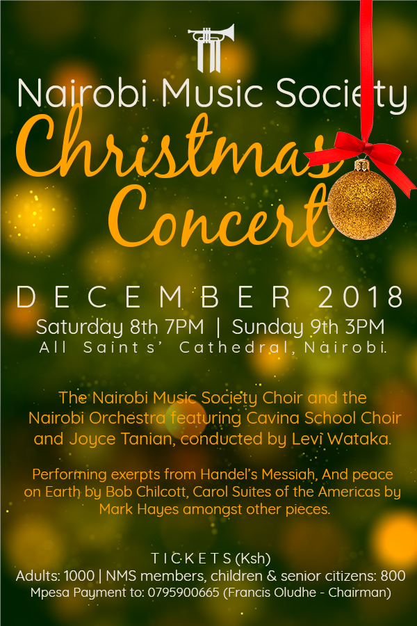 Nairobi Music Society Christmas Concert Levi Wataka conducting